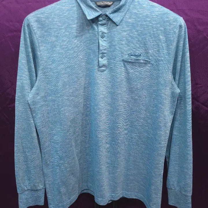 [BUNJANG] Crocodile Space Dye Collar Long Sleeve T-shirt (Size 105) / 크로커다일 스페이스다이 카라 긴팔티 105