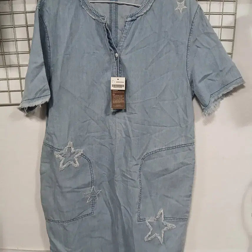 [BUNJANG] SHISMISS Star Denim Short Sleeve Dress / 새상품 SHISMISS 별 데님 반팔 원피스95