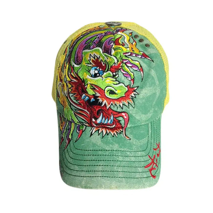[BUNJANG] BullseyeTattoos Dragon Embroidered Mesh Cap / Bullseyetattoos) 00&