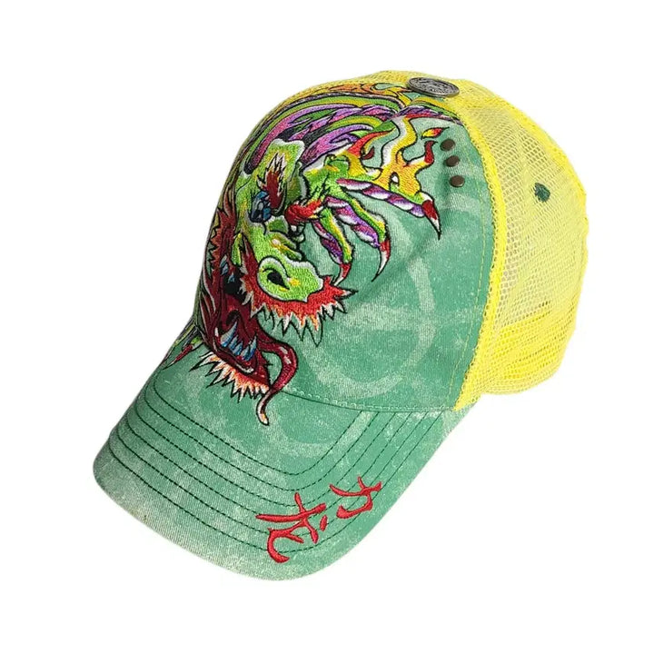 [BUNJANG] BullseyeTattoos Dragon Embroidered Mesh Cap / Bullseyetattoos) 00&