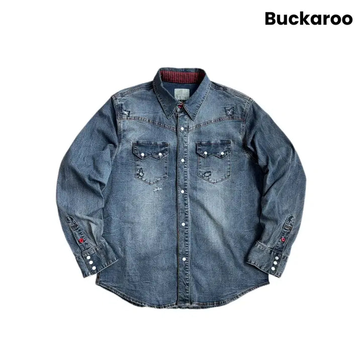 [BUNJANG] Buckaroo Western Two-Pocket Denim Shirt / 버커루 웨스턴 투포켓 데님 셔츠