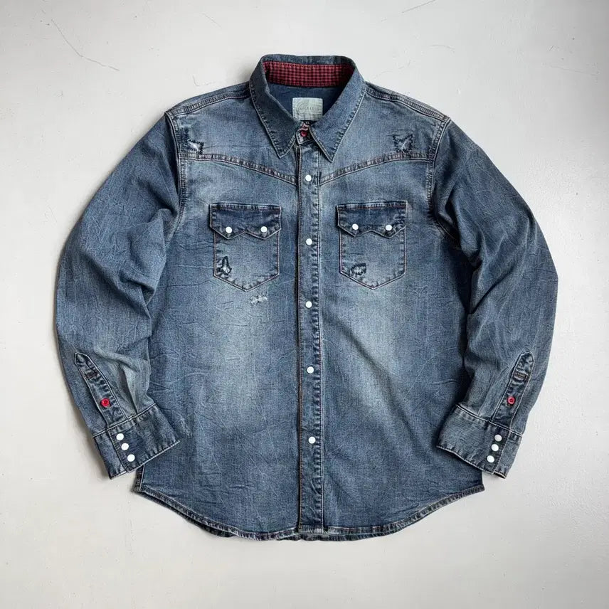 [BUNJANG] Buckaroo Western Two-Pocket Denim Shirt / 버커루 웨스턴 투포켓 데님 셔츠