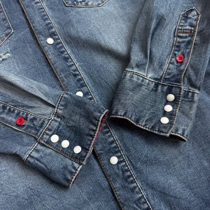 [BUNJANG] Buckaroo Western Two-Pocket Denim Shirt / 버커루 웨스턴 투포켓 데님 셔츠