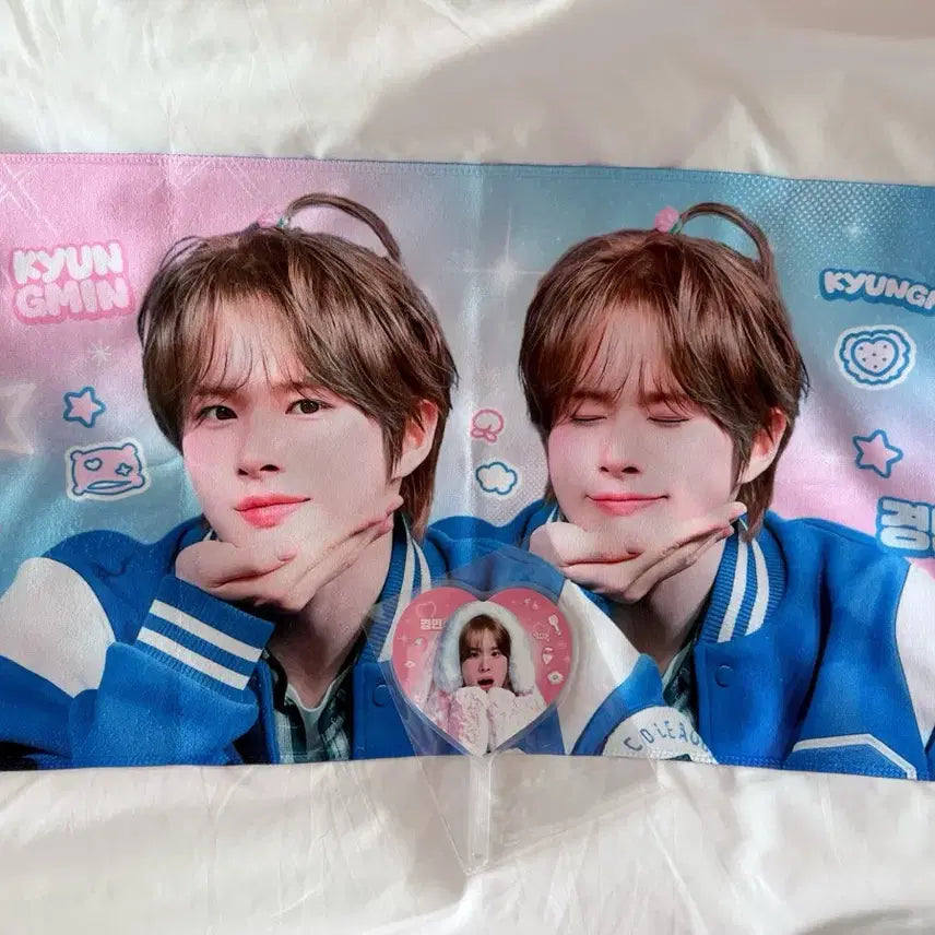 [BUNJANG] TWS Kyungmin Mini Uchiwa and Slogan Bundle Set / 투어스 경민 슬로건 미니 우치와 일괄