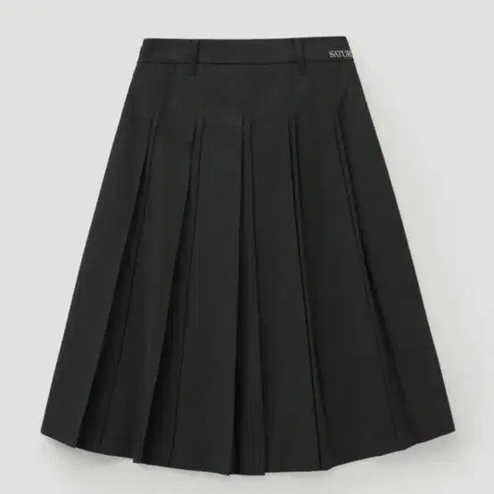 [BUNJANG] Setter Button Pleated Midi Skirt (Charcoal) / 세터 버튼 플리츠 미디 스커트 (차콜)