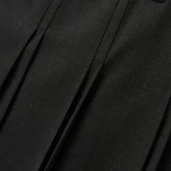[BUNJANG] Setter Button Pleated Midi Skirt (Charcoal) / 세터 버튼 플리츠 미디 스커트 (차콜)
