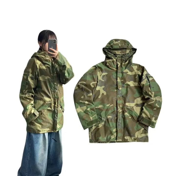 [BUNJANG] US Military OG Woodland Gore-Tex Parka Jacket / 미군 OG 우드랜드 고어텍스 파카 자켓