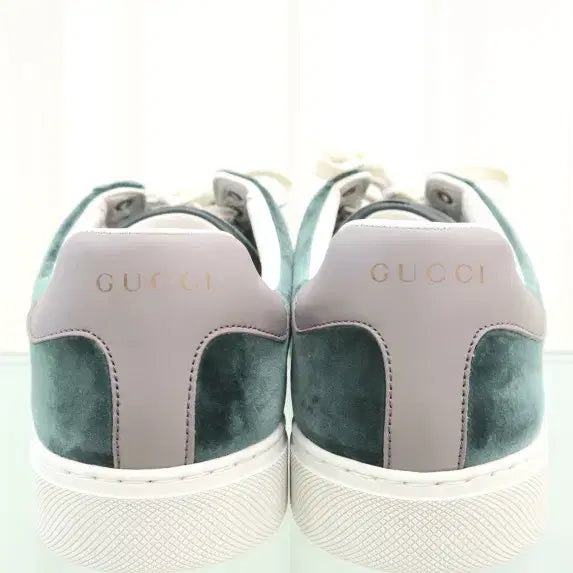 [SOLD OUT] 구찌 미사용 새상품 에이스 스퀘어 웹 벨벳 스니커즈 757893 백화점