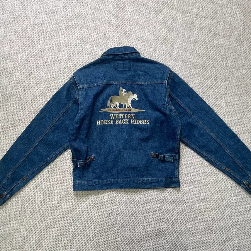 [BUNJANG] Wrangler M649 Western Denim Jacket / 랭글러 M649 웨스턴 horse oack riders 데님자켓