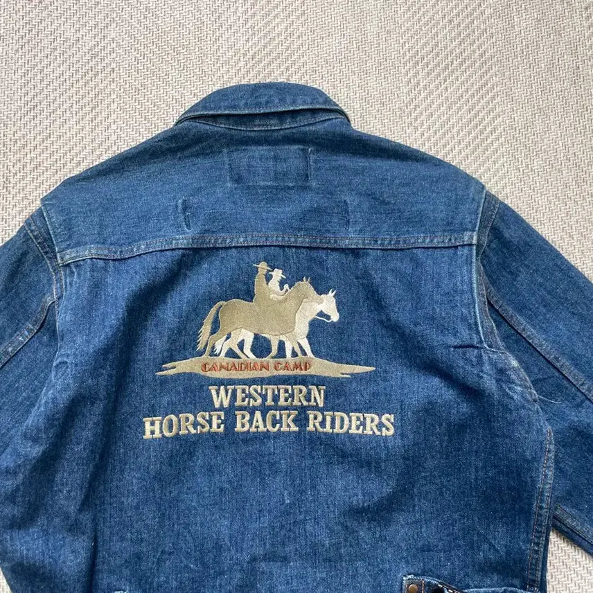 [BUNJANG] Wrangler M649 Western Denim Jacket / 랭글러 M649 웨스턴 horse oack riders 데님자켓