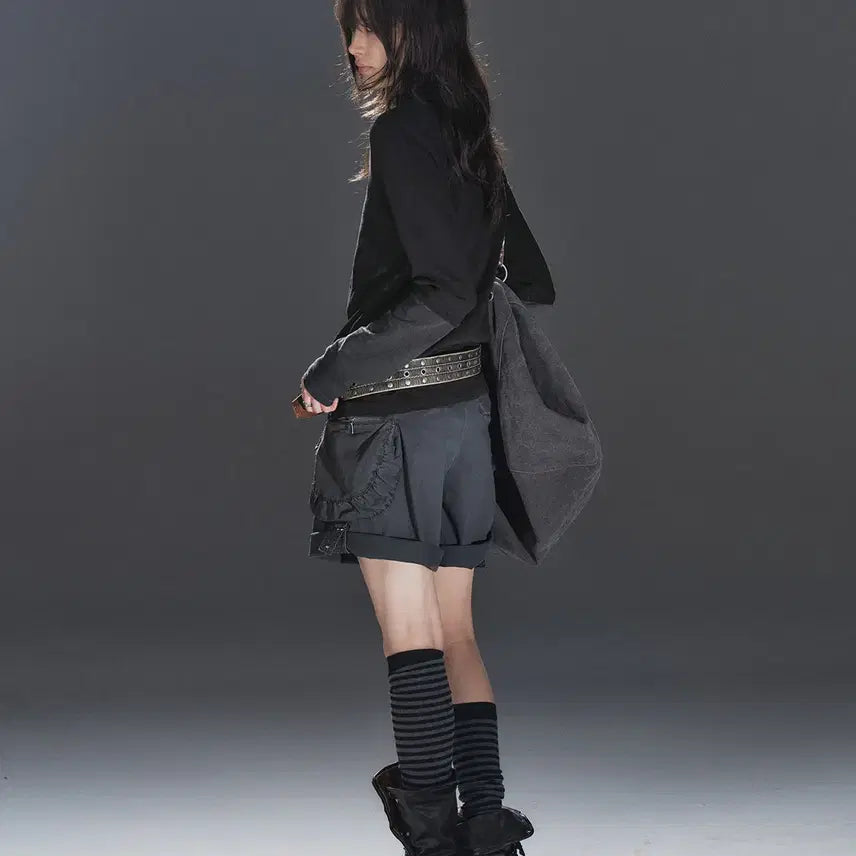 [BUNJANG] WearAndtear Roll-up Cargo Shorts / wearAndtear 롤업 리벳 카고 스트릿 코튼 5부 팬츠