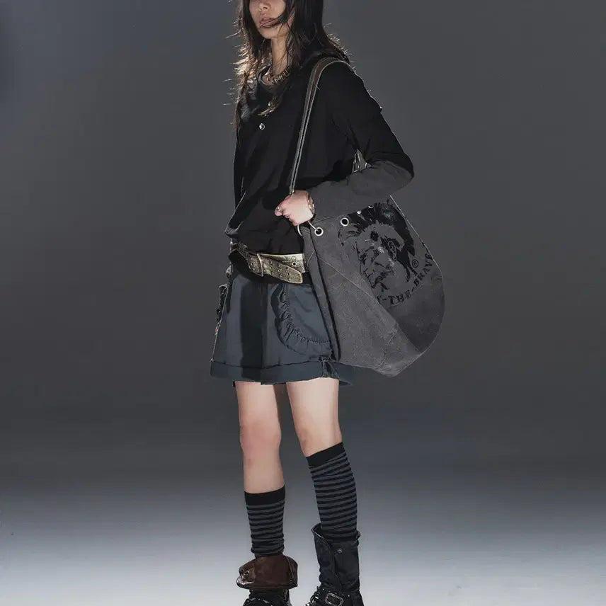 [BUNJANG] WearAndtear Roll-up Cargo Shorts / wearAndtear 롤업 리벳 카고 스트릿 코튼 5부 팬츠