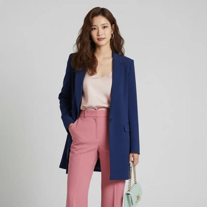 [BUNJANG] MIXXO Navy Basic Coat / [새상품급] 미쏘 MIXXO 네이비 기본 코트