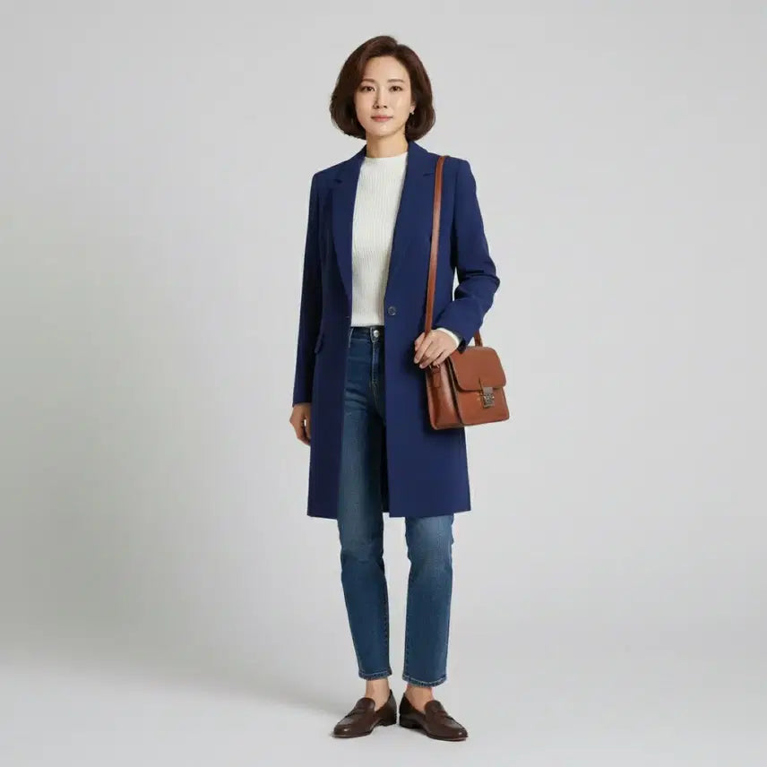 [BUNJANG] MIXXO Navy Basic Coat / [새상품급] 미쏘 MIXXO 네이비 기본 코트