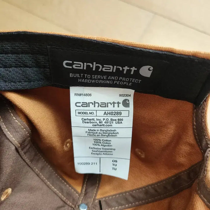 [BUNJANG] Carhartt Denim and Brown Ball Cap / 칼하트 볼캡, 워싱 데님 볼캡