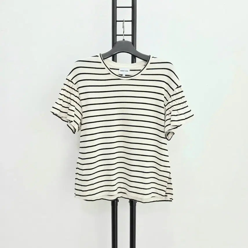 [BUNJANG] BIMBY LOLA Striped Short Sleeve T-shirt / 정품 빔바이롤라 BIMBY LOLA 면 100% 스트라이프 반팔 티셔츠