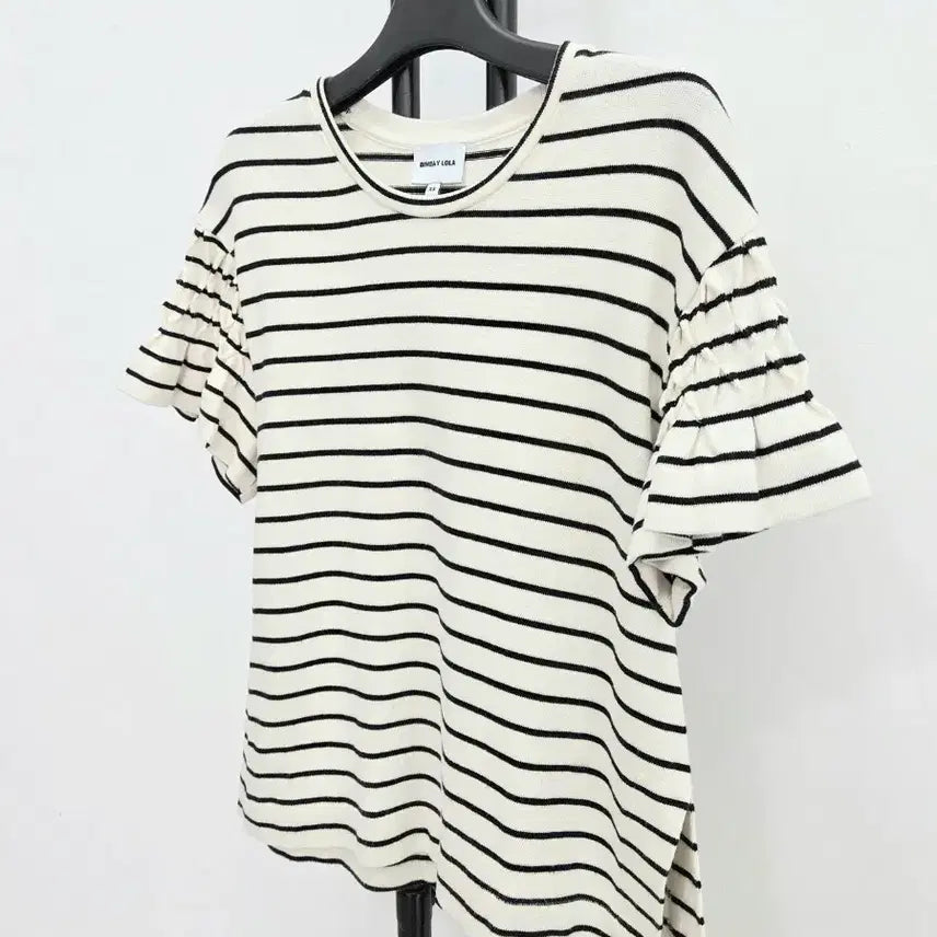 [BUNJANG] BIMBY LOLA Striped Short Sleeve T-shirt / 정품 빔바이롤라 BIMBY LOLA 면 100% 스트라이프 반팔 티셔츠
