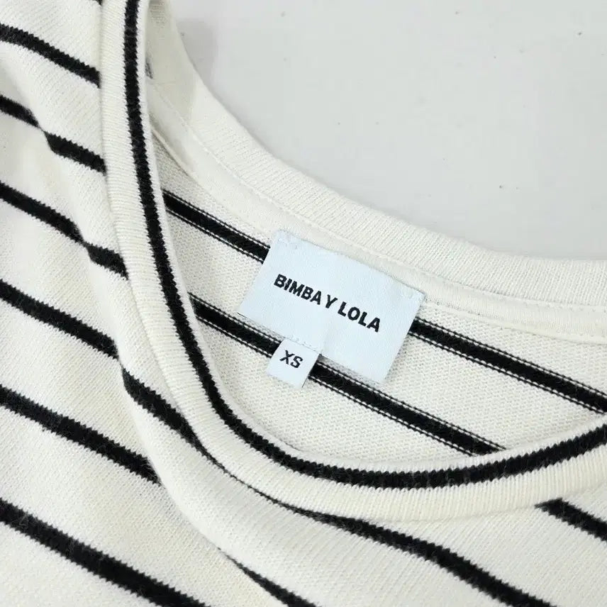 [BUNJANG] BIMBY LOLA Striped Short Sleeve T-shirt / 정품 빔바이롤라 BIMBY LOLA 면 100% 스트라이프 반팔 티셔츠