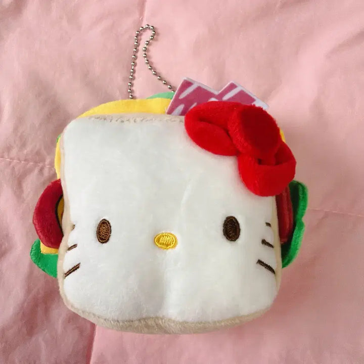 [BUNJANG] Hello Kitty Sandwich Plush Keyring / 헬로키티 샌드위치 인형 키링