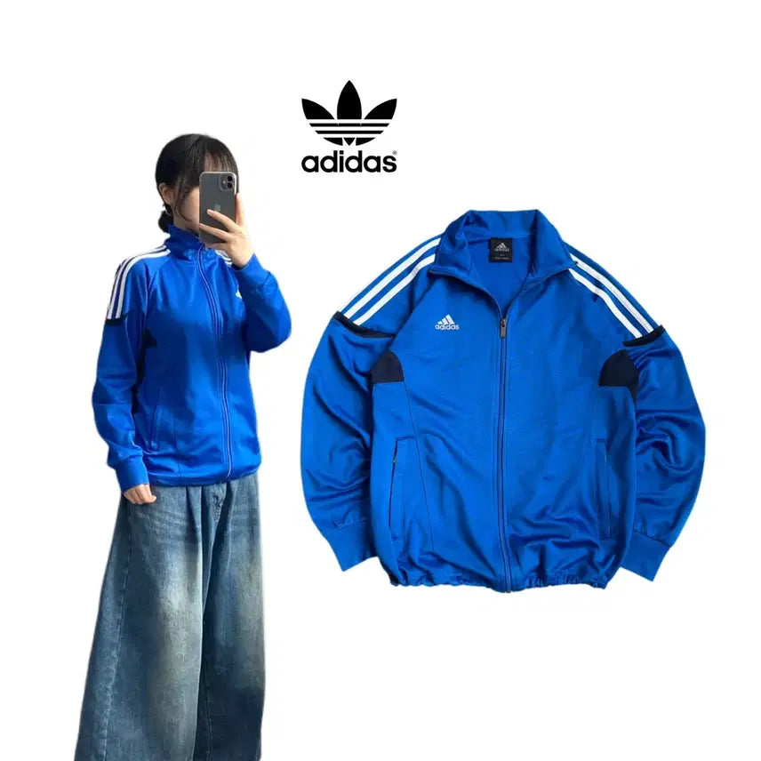[BUNJANG] Adidas 00s Three-Stripe Old School Track Top Jersey / 아디다스 00s 삼선 올드스쿨 트랙탑 져지