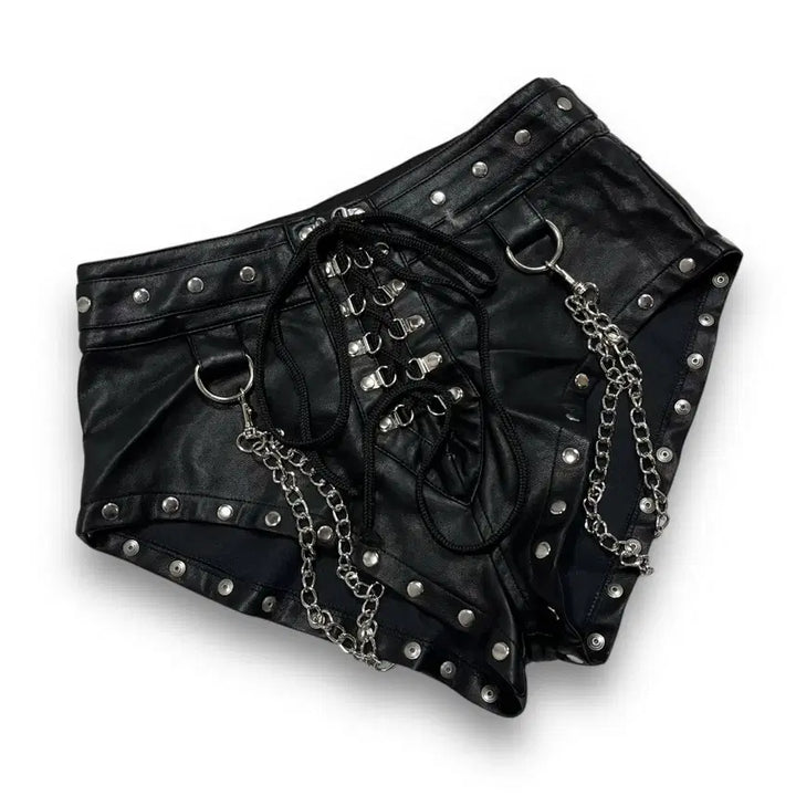 [BUNJANG] Dolls Kill Punk Studded Hot Pants / Dolls Kill Punk Chain studded hot pants