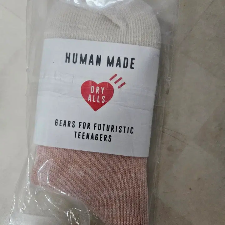 [BUNJANG] Human Made Heart Logo Socks Green/Pink / 휴먼메이드 하트 로고 양말 그린/핑크