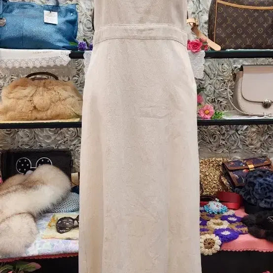 [BUNJANG] GRL Cotton 100% Smocked Bustier Long Dress (Size 66-77) / GRL 면100% 뷔스티에 롱원피스(66~77)