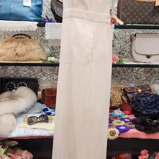 [BUNJANG] GRL Cotton 100% Smocked Bustier Long Dress (Size 66-77) / GRL 면100% 뷔스티에 롱원피스(66~77)