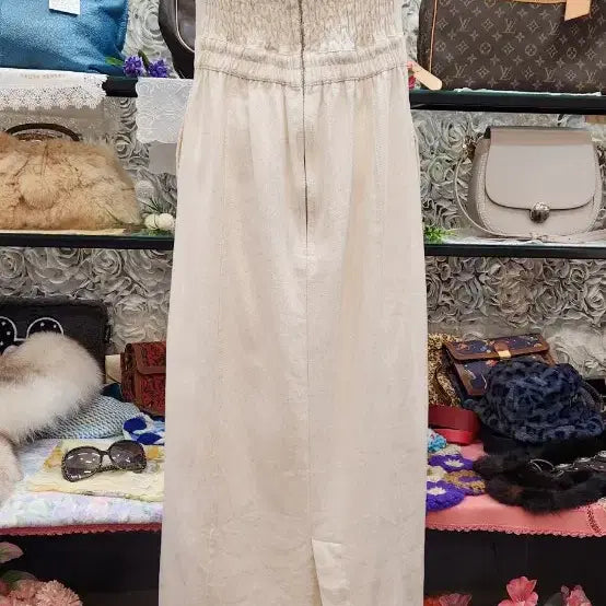 [BUNJANG] GRL Cotton 100% Smocked Bustier Long Dress (Size 66-77) / GRL 면100% 뷔스티에 롱원피스(66~77)