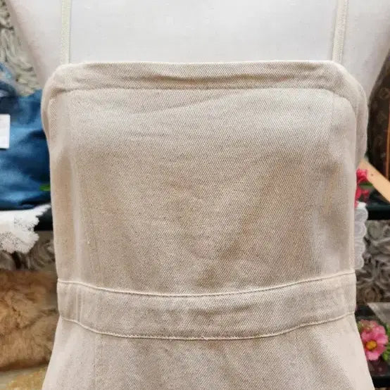 [BUNJANG] GRL Cotton 100% Smocked Bustier Long Dress (Size 66-77) / GRL 면100% 뷔스티에 롱원피스(66~77)