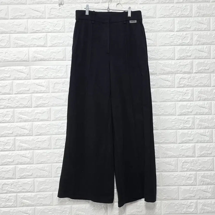 [BUNJANG] System 28-inch Wide Fit Black Cotton Pants / 28인치 23s 한섬 시스템 와이드핏 블랙 면바지 C552