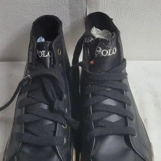 [BUNJANG] Polo Black High-Top Sneakers / 폴로 블랙 하이탑 스니커즈 운동화230