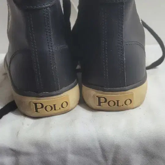 [BUNJANG] Polo Black High-Top Sneakers / 폴로 블랙 하이탑 스니커즈 운동화230