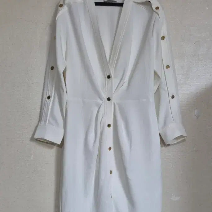 [SOLD OUT] (거의새옷)산드로 화이트 셔츠 원피스 산드로원피스
