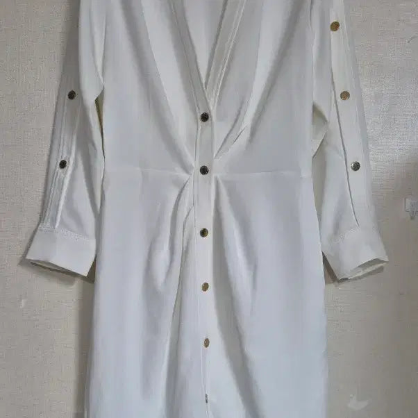 [SOLD OUT] (거의새옷)산드로 화이트 셔츠 원피스 산드로원피스