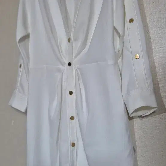 [SOLD OUT] (거의새옷)산드로 화이트 셔츠 원피스 산드로원피스