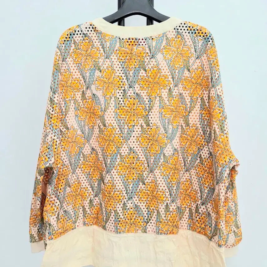 [BUNJANG] Oilily Floral Punching Zip-Up Jacket / 정품 오일릴리 Oillly 폴리 100%  플라워 펀칭 집업 자켓