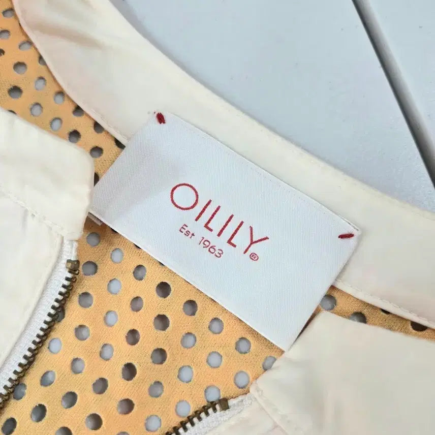 [BUNJANG] Oilily Floral Punching Zip-Up Jacket / 정품 오일릴리 Oillly 폴리 100%  플라워 펀칭 집업 자켓