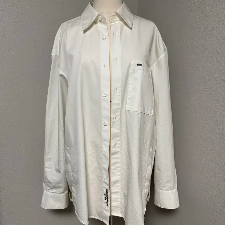 [BUNJANG] Wooyoungmi White Logo Shirt [Size 46] / 우영미 백로고 셔츠 [46]