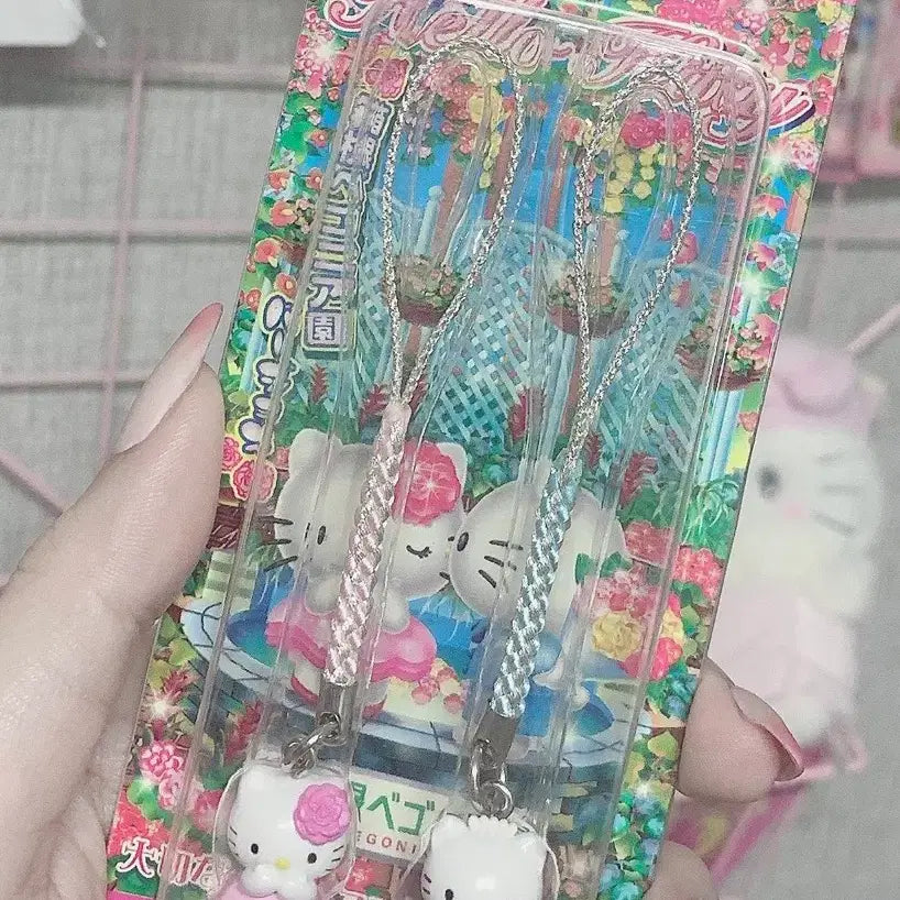 [BUNJANG] Vintage Kitty Strap Kanagawa Hakone Begonia Garden Limited Edition / 고전키티스트랩 빈티지키티 지역 한정 키티 가나가와 하코네 베고니아 정원