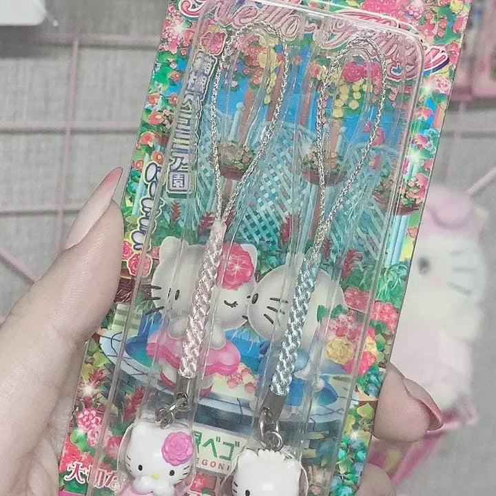[BUNJANG] Vintage Kitty Strap Kanagawa Hakone Begonia Garden Limited Edition / 고전키티스트랩 빈티지키티 지역 한정 키티 가나가와 하코네 베고니아 정원