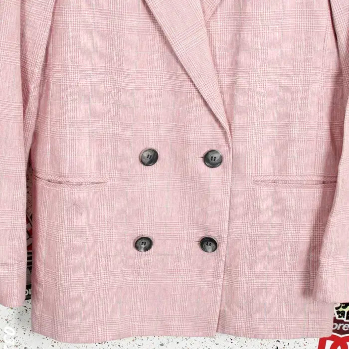 [BUNJANG] Tankers Pink Double Linen Jacket (Women&