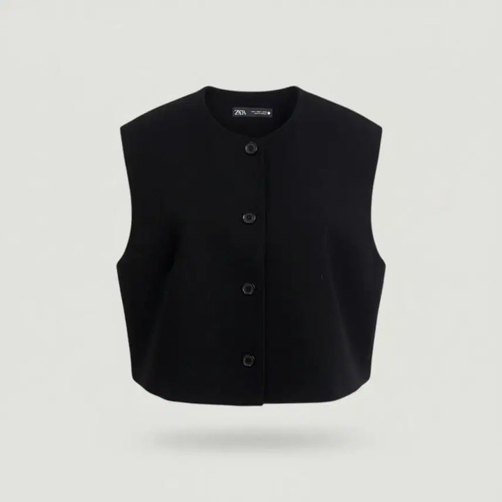 [BUNJANG] Zara Basic Short Black Vest (Women&