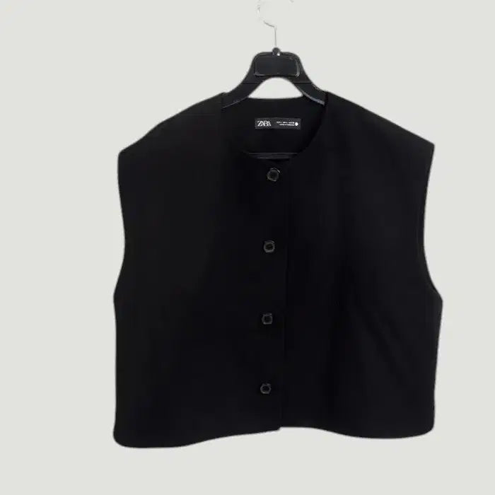 [BUNJANG] Zara Basic Short Black Vest (Women&