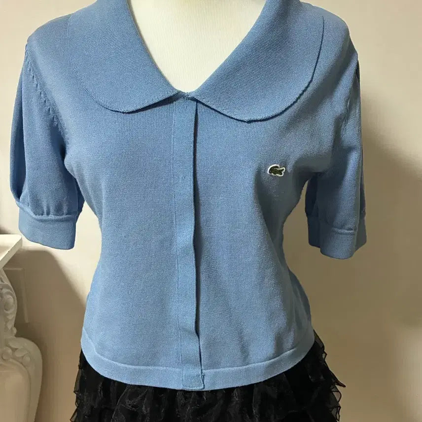 [BUNJANG] Lacoste Sky Blue Knit Sweater / 라코스테 소라 니트