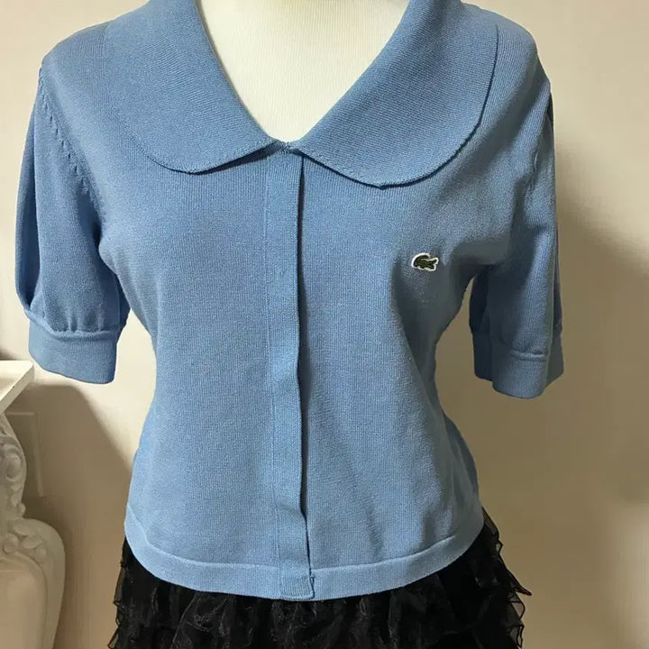 [BUNJANG] Lacoste Sky Blue Knit Sweater / 라코스테 소라 니트