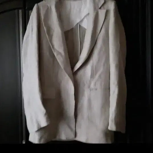 [BUNJANG] Beige Linen Blazer / 베이지 린넨 블레이저