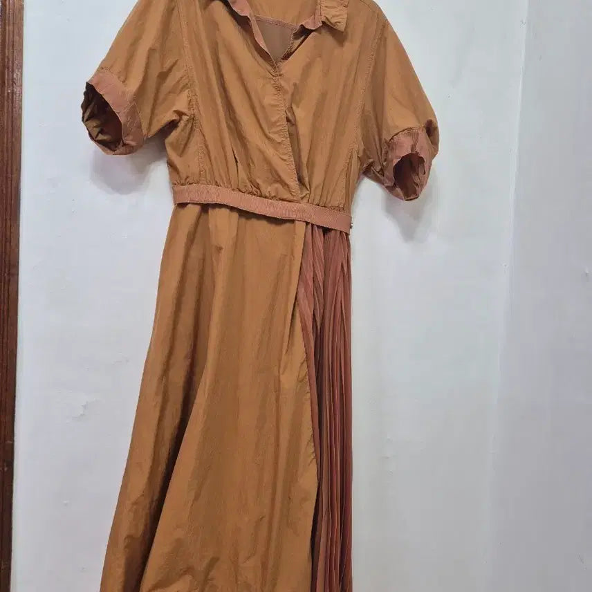 [BUNJANG] Mine Pleats Long One-Piece Dress (Size 55) / 마인 플리츠 롱원핏(55)