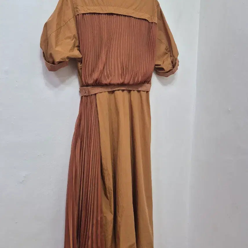 [BUNJANG] Mine Pleats Long One-Piece Dress (Size 55) / 마인 플리츠 롱원핏(55)