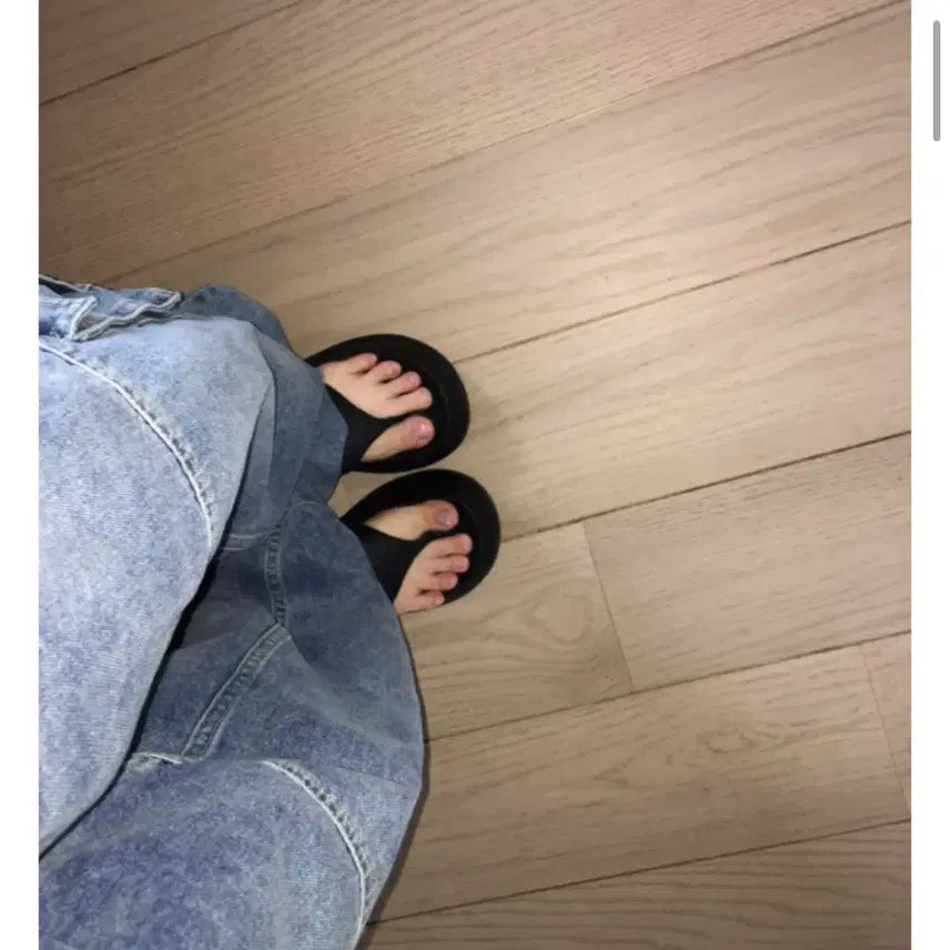 [BUNJANG] IZIZ Platform Slippers Sandals Black / 이즈이즈 Platform slippers s